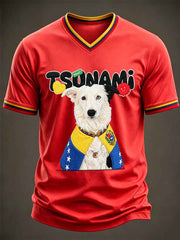 Men's Venezuela Hero Dog Tsunami Patriotic Dog Lover T-Shirt
