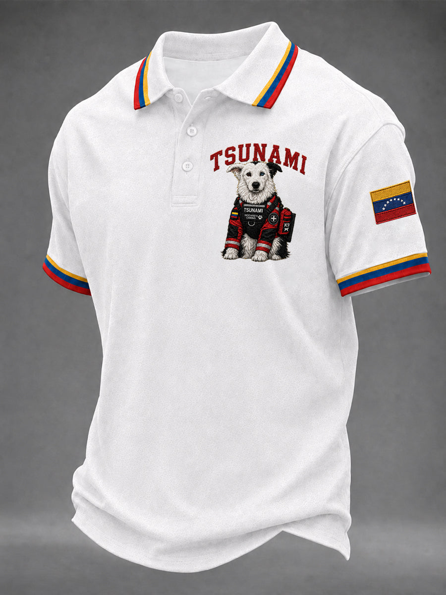 Men's Venezuela Hero Dog Tsunami Patriotic Dog Lover Shirt gracestitchs