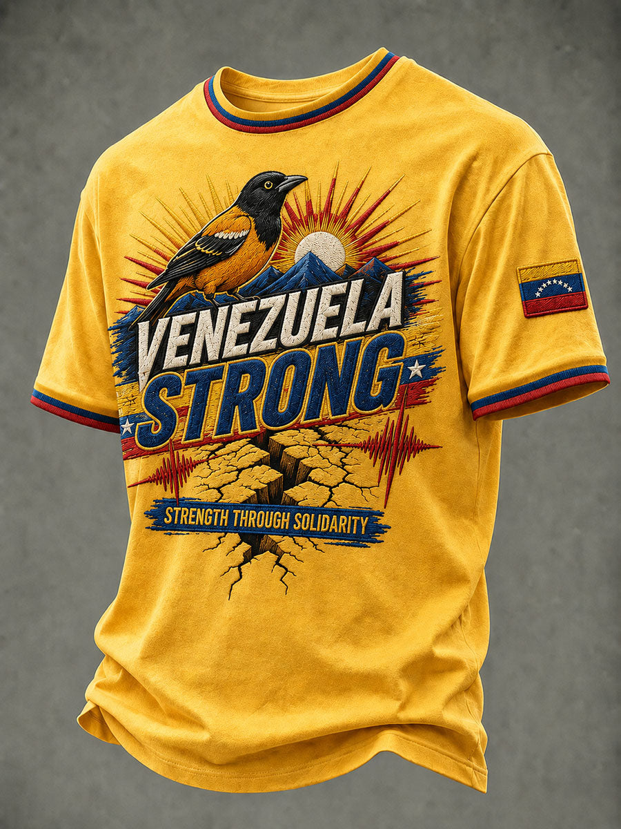 Men's Strength Through Solidarity Print T-shirt gracestitchs