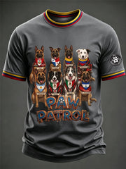 Men's Search & Rescue K9 Paw Patrol Dog Lover Print T-shirt gracestitchs