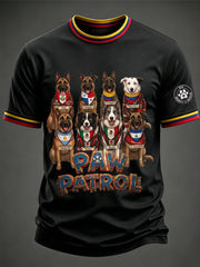 Men's Search & Rescue K9 Paw Patrol Dog Lover Print T-shirt gracestitchs