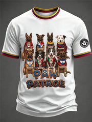 Men's Search & Rescue K9 Paw Patrol Dog Lover Print T-shirt gracestitchs