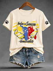 Women's Venezuela Hero Dog Tsunami Patriotic Dog Lover T-Shirt gracestitchs