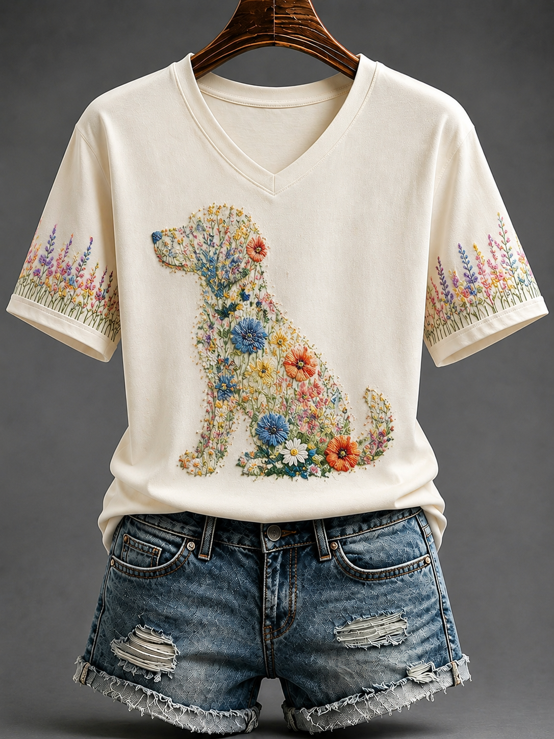 Women's Dog Short-sleeved T-shirt gracestitchs