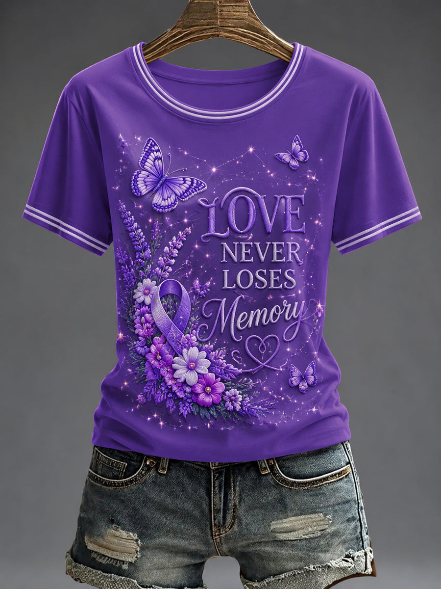 Women's Purple Flora Art Printed T-shirt gracestitchs