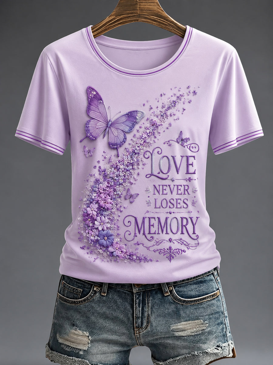 Women's Purple Flora Art Printed T-shirt gracestitchs