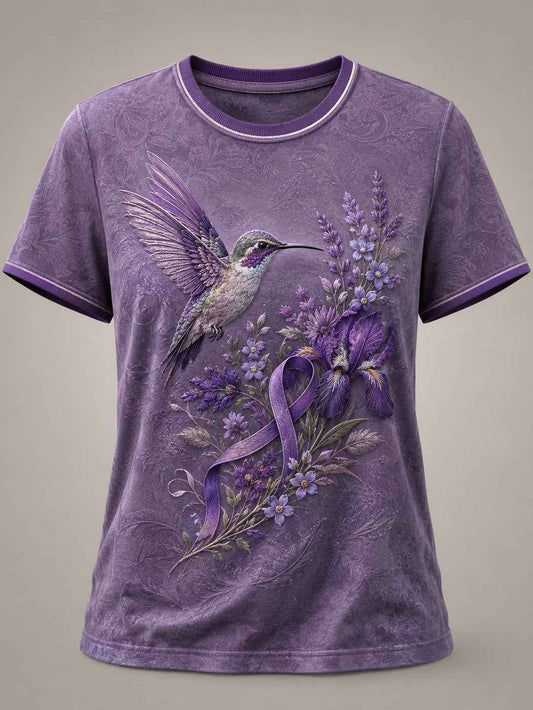 Women's Alzheimer's Awareness Printed T-shirt