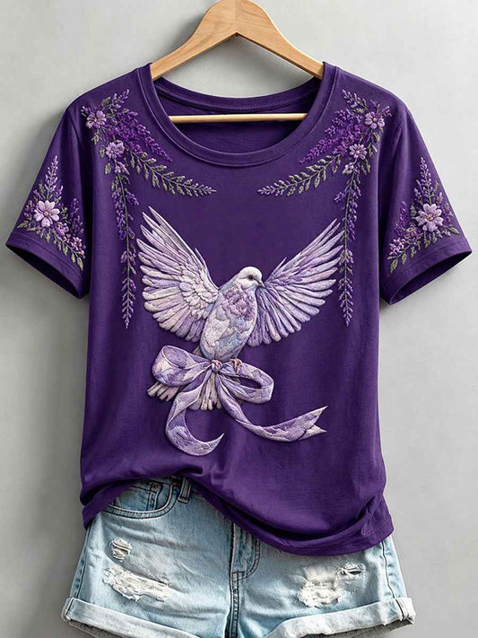 Women's Alzheimer's Theme Printed T-shirt