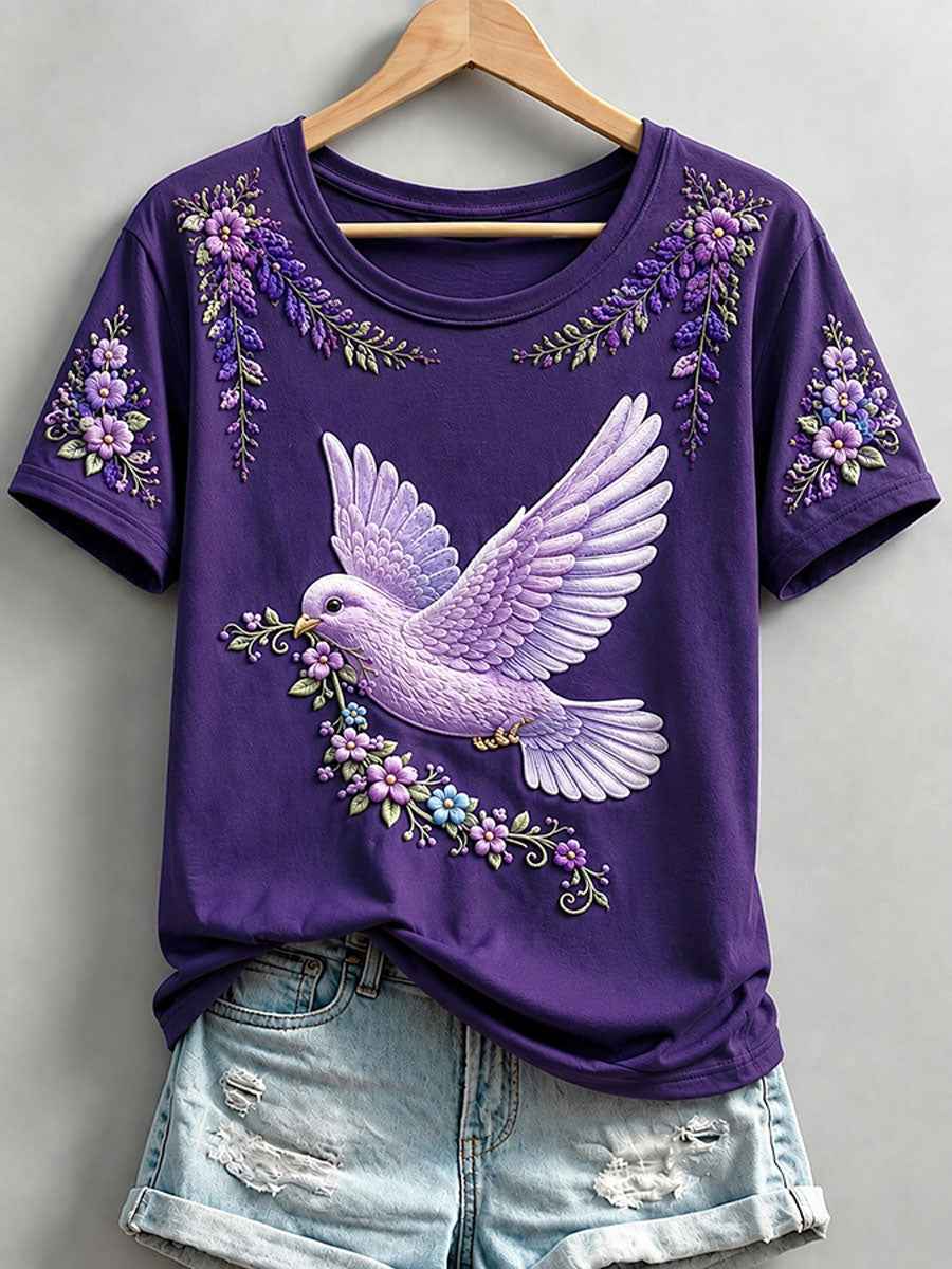 Women's Alzheimer's Theme Printed T-shirt