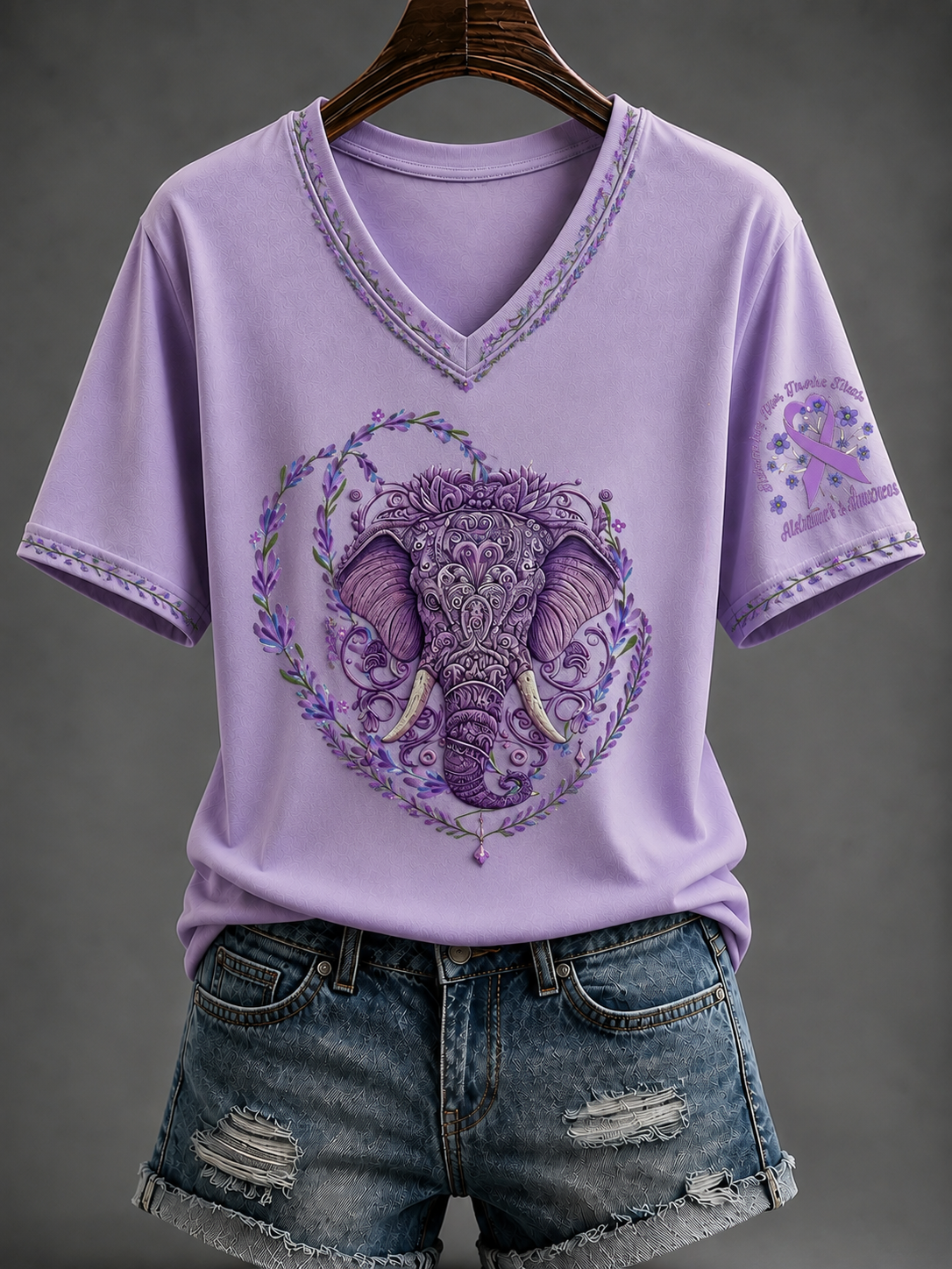 Women's Alzheimer's Disease Short-sleeved T-shirt gracestitchs