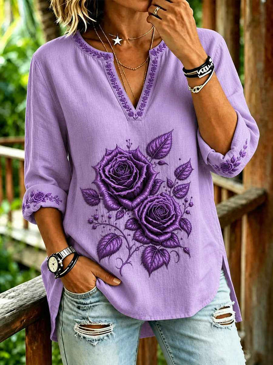 Women's Alzheimer's Awareness Print Casual T-Shirt