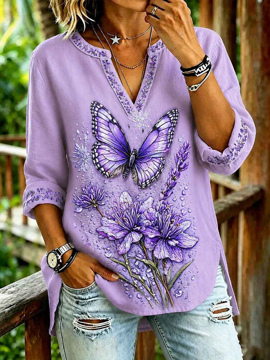 Women's Alzheimer's Awareness Print Casual T-Shirt