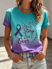 Women's Suicide Prevention Awareness Print T-shirt gracestitchs