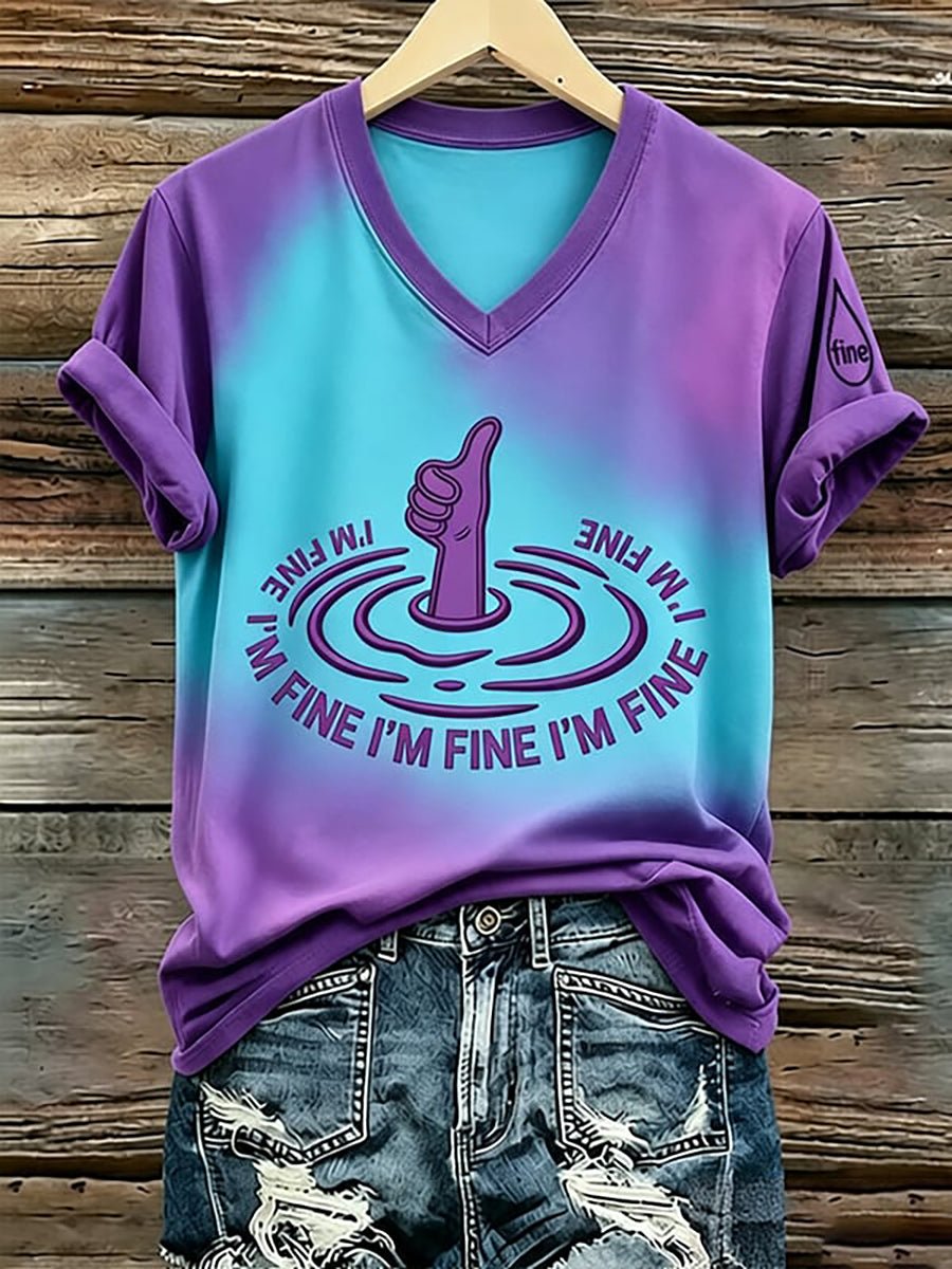 Women's Suicide Prevention Awareness Print T-shirt gracestitchs
