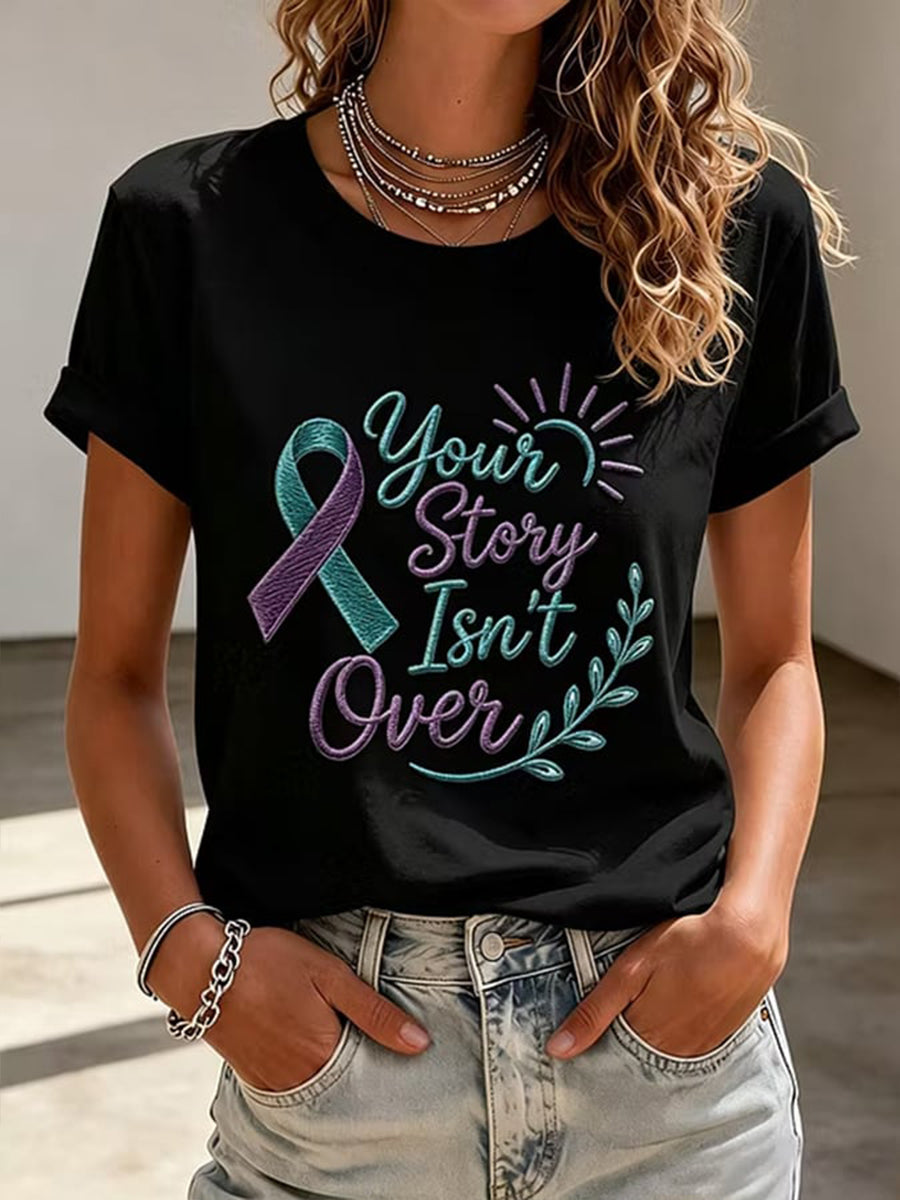 Women's Suicide Prevention Awareness Print T-shirt gracestitchs
