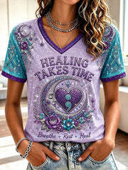 Women's Suicide Prevention Awareness Print T-shirt gracestitchs