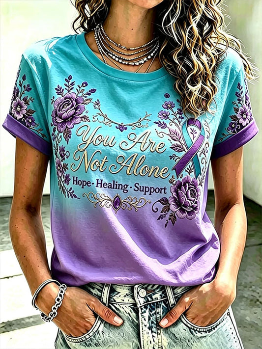 Women's Suicide Prevention Awareness Print T-shirt gracestitchs