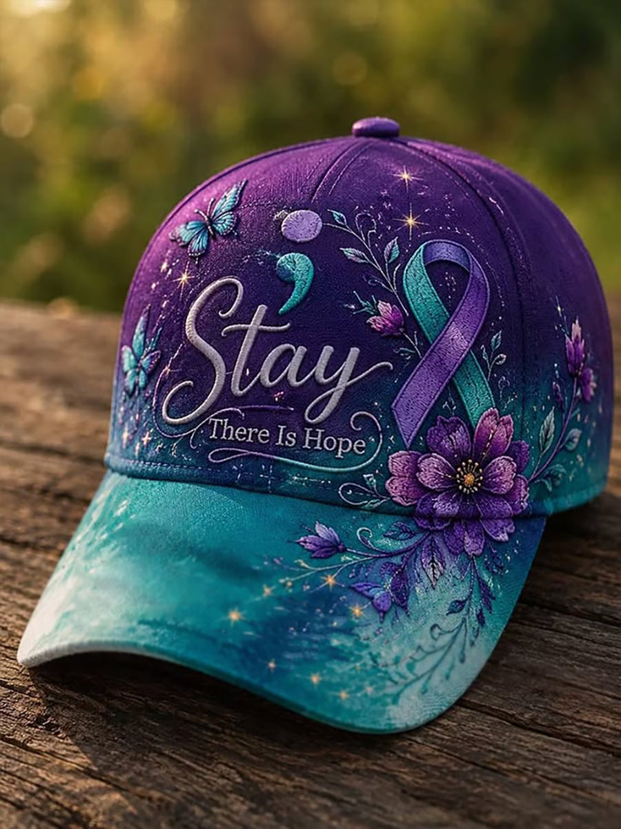 Unisex Suicide Prevention Awareness Print Cap gracestitchs