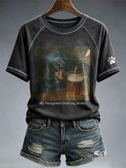 Women's My Designated Drinking Buddy Dachshund T-Shirt