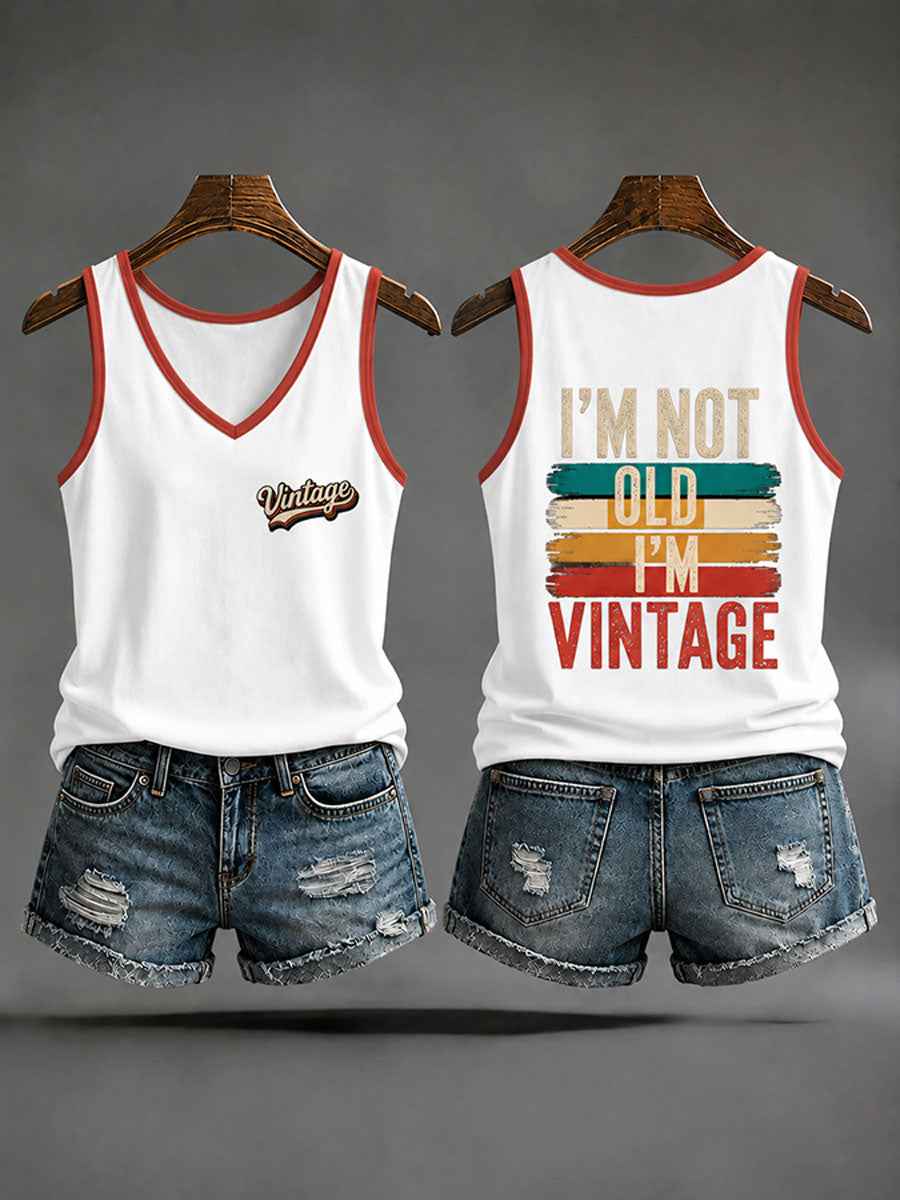 Women's 'I'm Not Old,I'm Vintage' Casual Vests