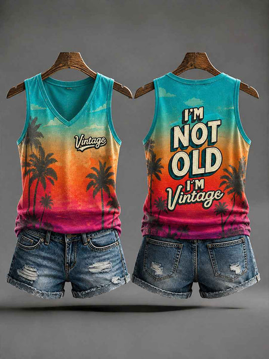 Women's 'I'm Not Old,I'm Vintage' Casual Vests