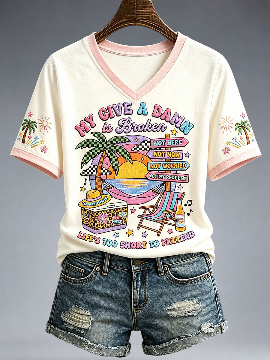 Women's My Give A Damn Is Broken T-Shirt gracestitchs