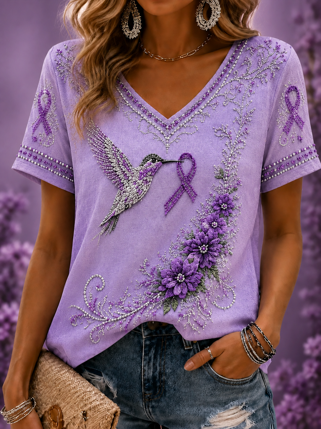 Women's Alzheimer's Disease Short-sleeved T-shirt gracestitchs