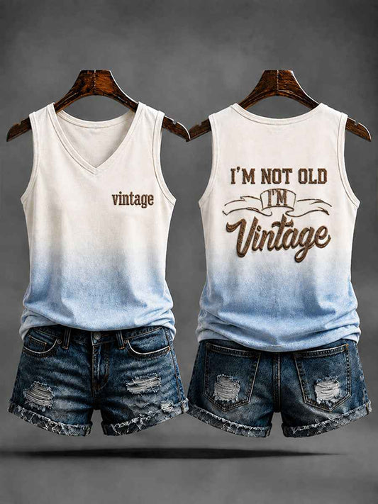 Women's 'I'm Not Old,I'm Vintage' Casual Vests