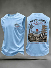 Men's "my give a damn is broken" vests