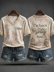 Women's 'I'm Not Old,I'm Just A Vintage Soul' Casual T-shirt