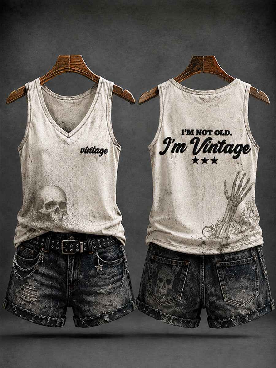 Women's 'I'm Not Old,I'm Vintage' Casual Vests