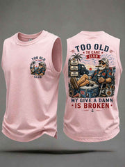 Men's 'my give a damn is broken' tank tops