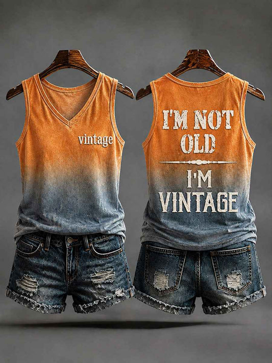 Women's 'I'm Not Old,I'm Vintage' Casual Vests