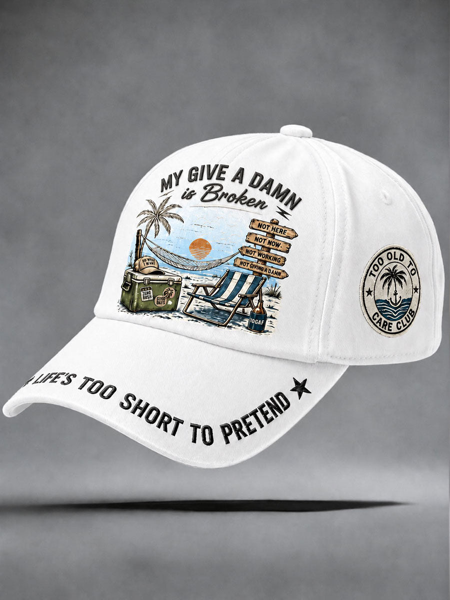 'Too Old to Care Club' unisex hats gracestitchs