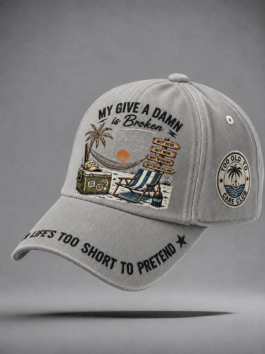 'Too Old to Care Club' unisex hats gracestitchs