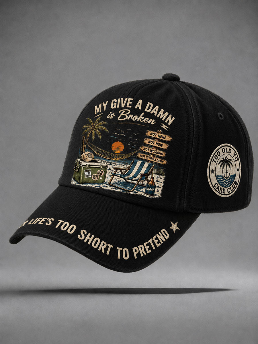 'Too Old to Care Club' unisex hats gracestitchs