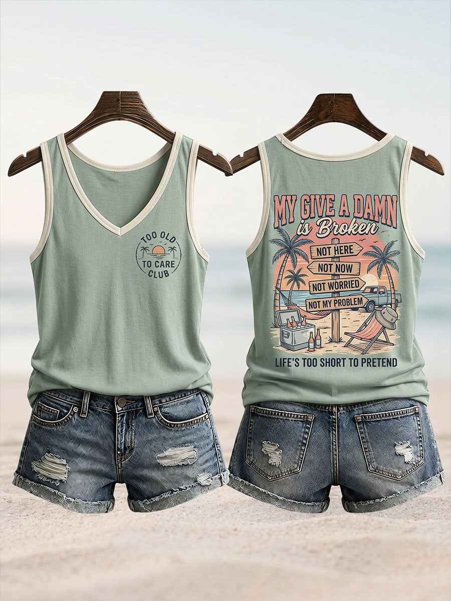 Women's Too Old To Care Club Tank Top