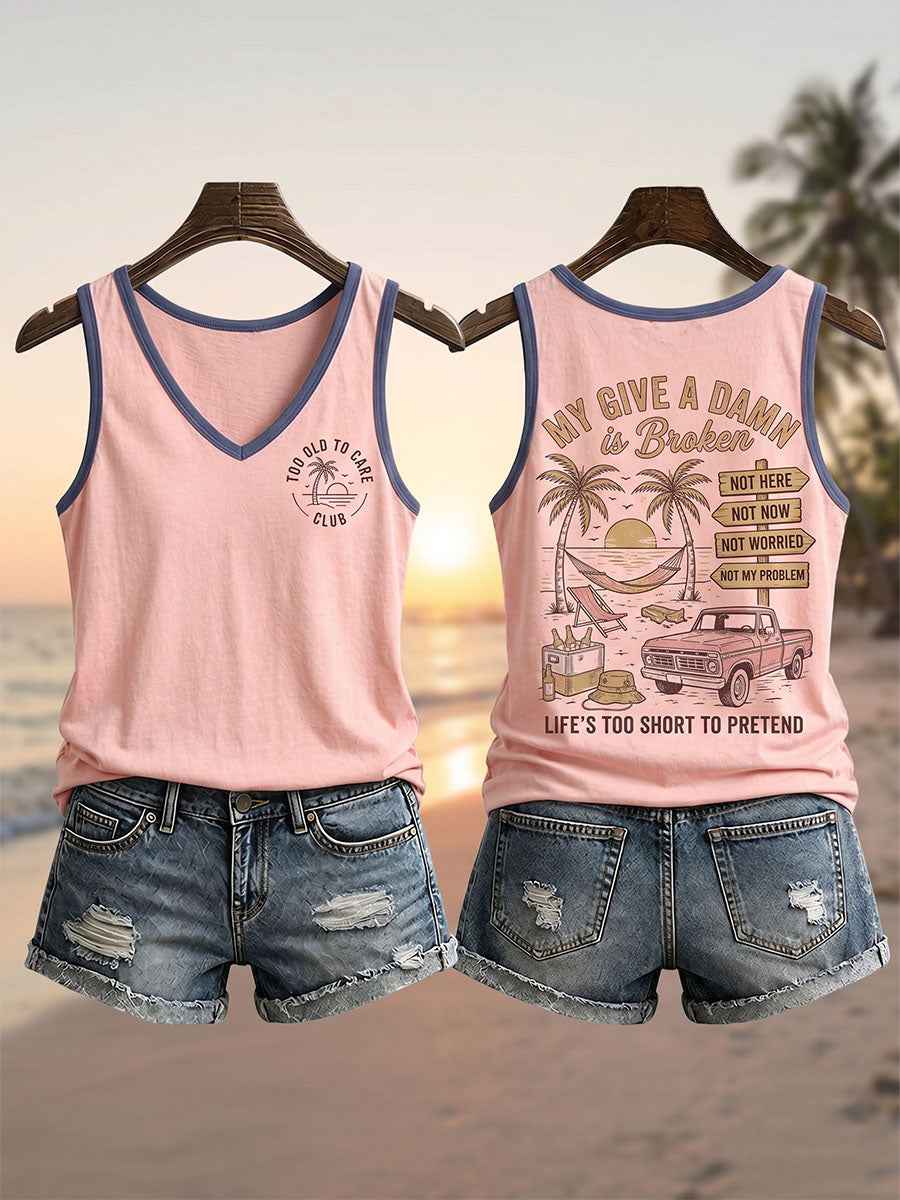 Women's Too Old To Care Club Tank Top