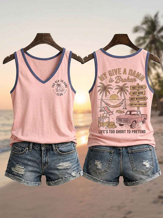 Women's Too Old To Care Club Tank Top