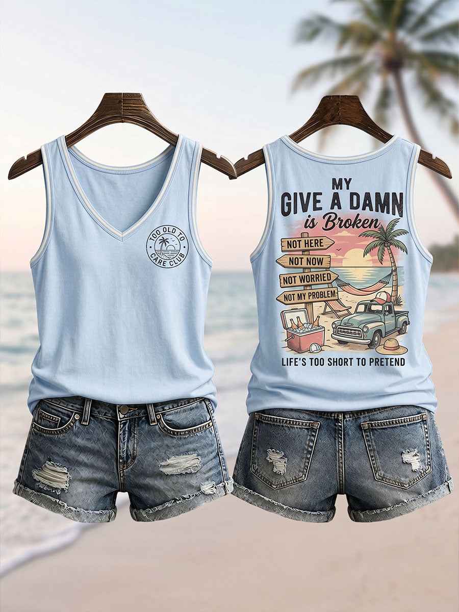 Women's Too Old To Care Club Tank Top