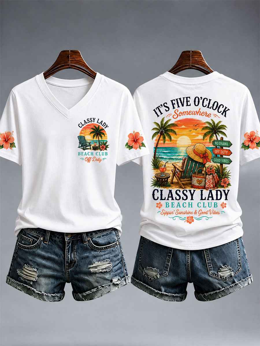 Women's Classy Lady Bbach Club T-Shirt