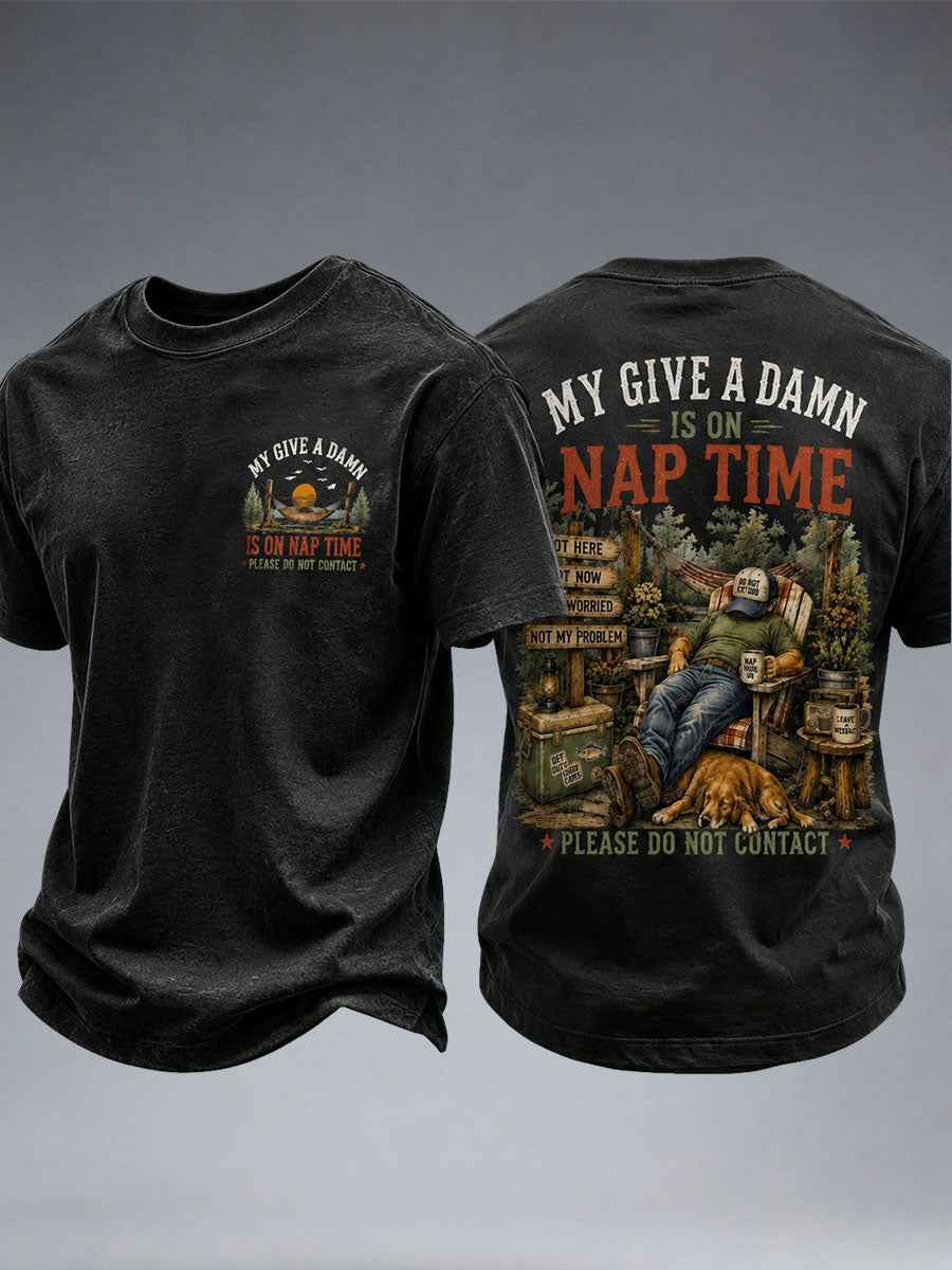 Men's My Give A Damn Is On Nap Time T-shirt