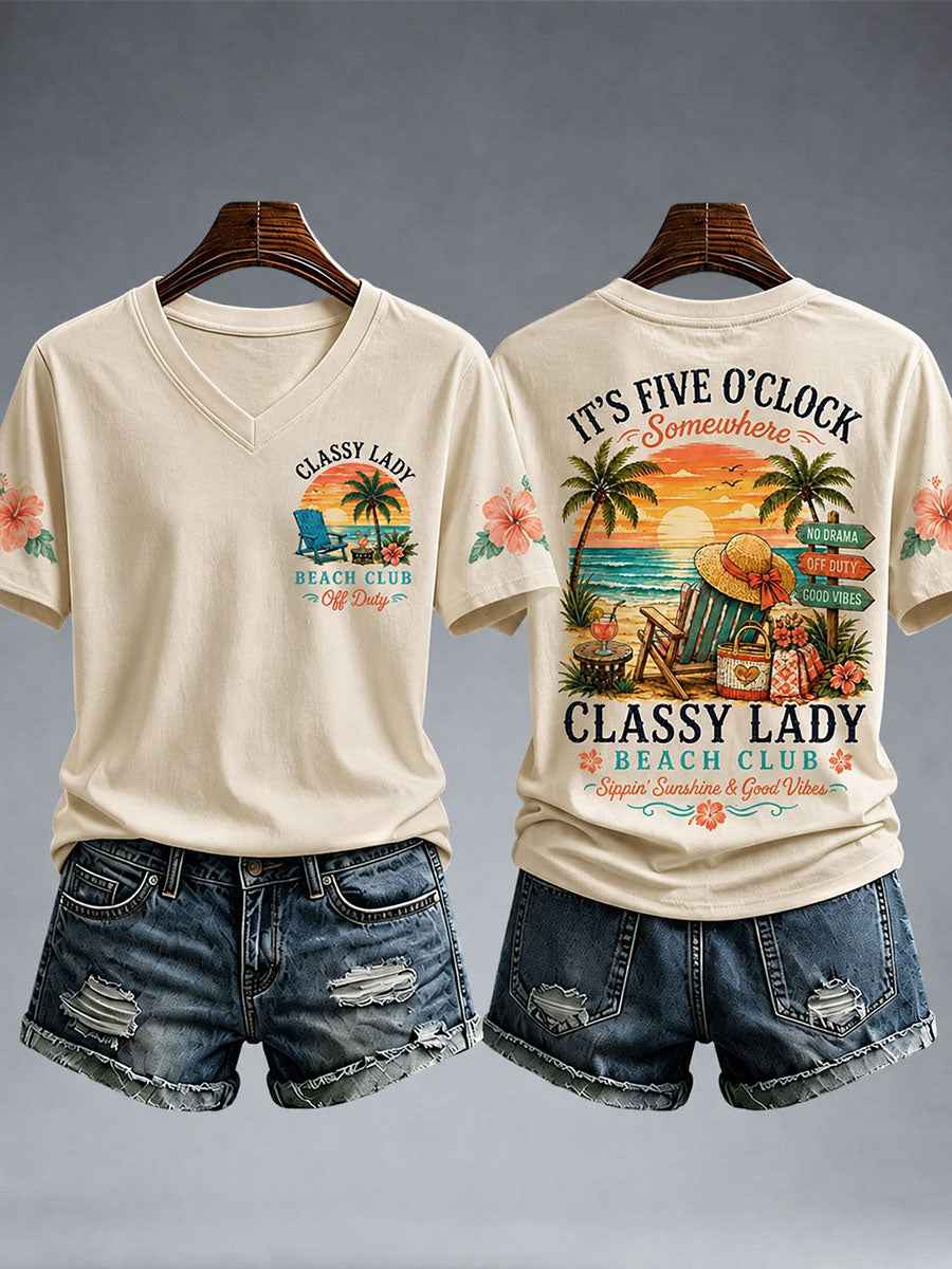 Women's Classy Lady Bbach Club T-Shirt