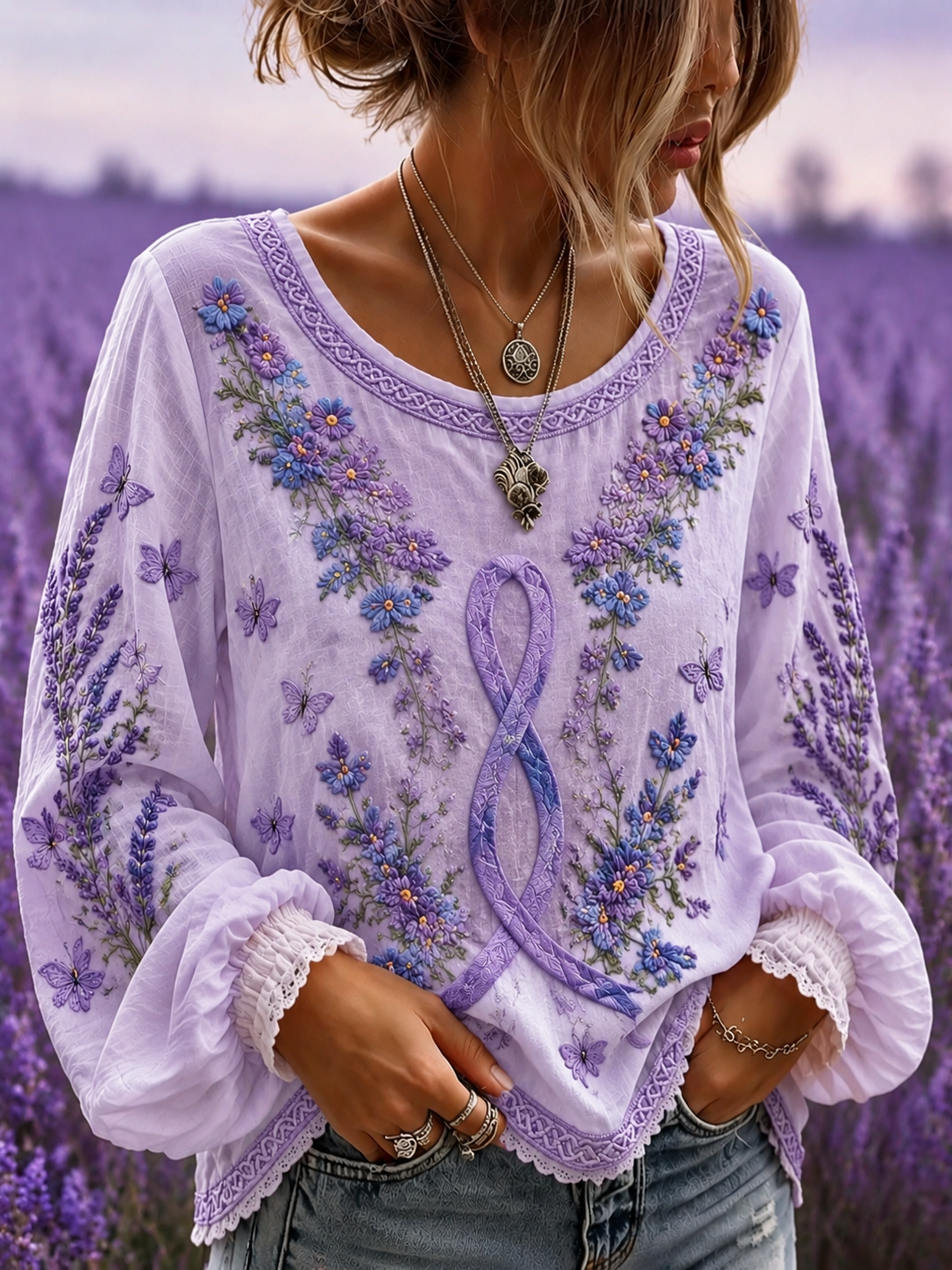 Women's Alzheimer's Disease Cotton-Linen Shirt gracestitchs