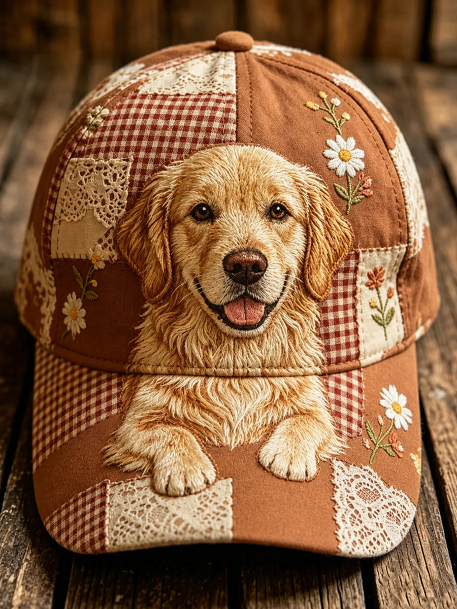 Unisex Cute Dog Design Print Hat gracestitchs