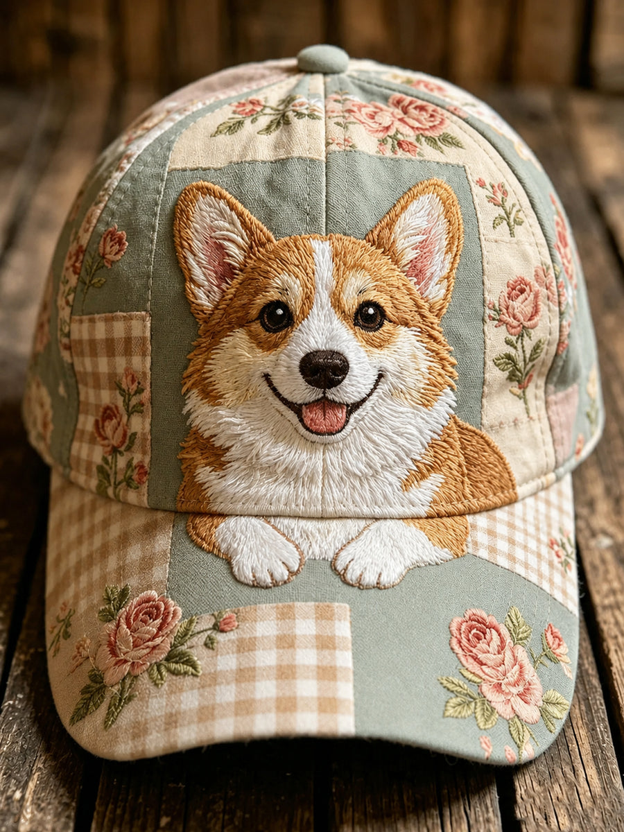 Unisex Cute Dog Design Print Hat gracestitchs