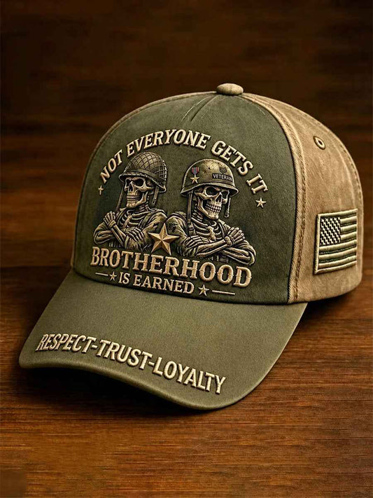 Unisex Retro Brotherhood Print Hat