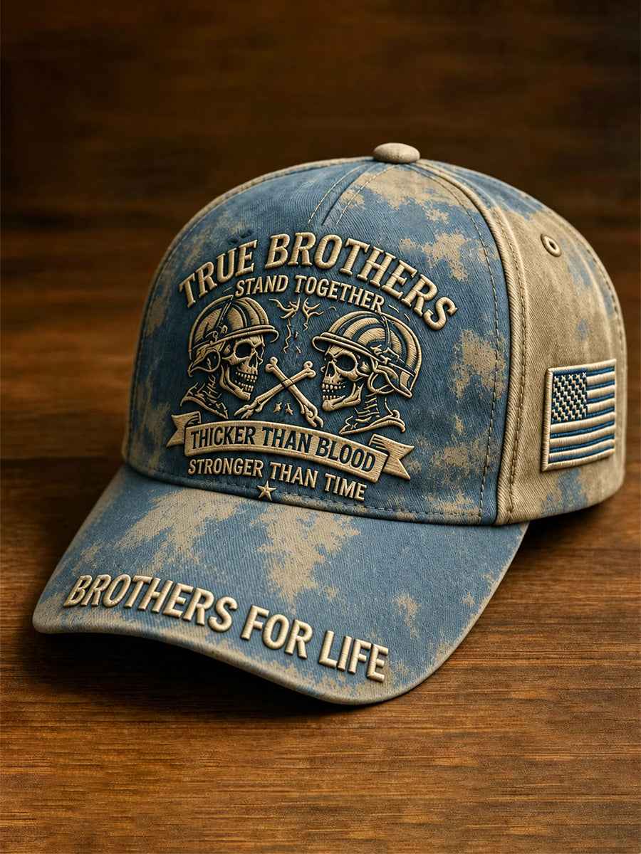 Unisex Retro Brotherhood Print Hat