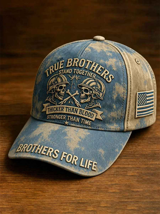 Unisex Retro Brotherhood Print Hat
