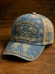 Unisex Retro Brotherhood Print Hat